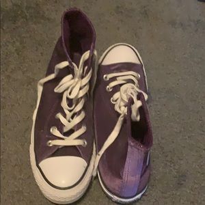 Purple suede Converse